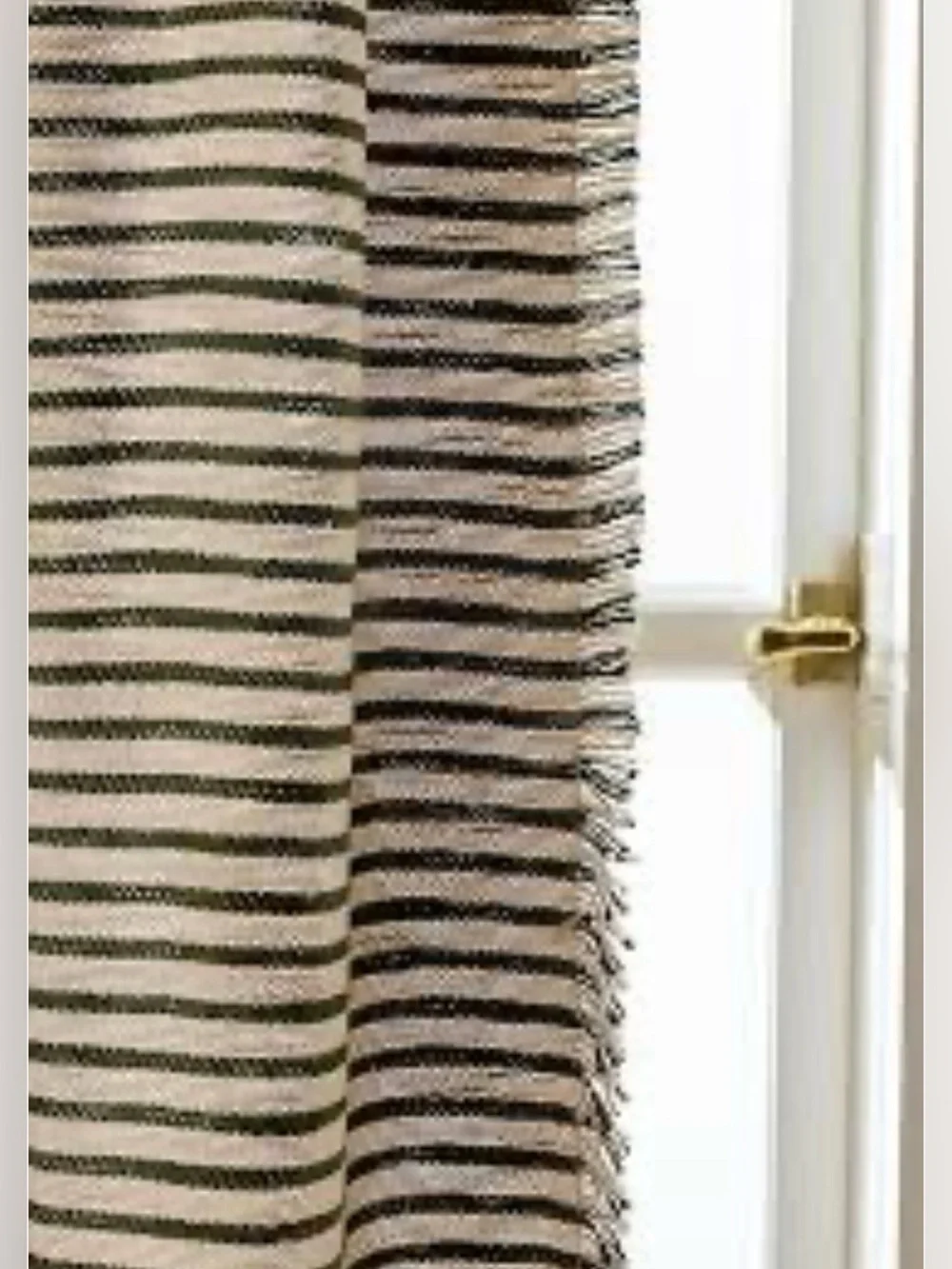 Anthropologie NWT Striped Woven Cotton Blend Curtain Panel 50x84 1 qty